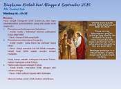 Publication Orang Kaya Sukar Masuk Kerajaan Allah (Markus 10:17-27)'s Thumb Image